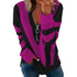 Fall winter v-neck zipper personality long sleeve sweater